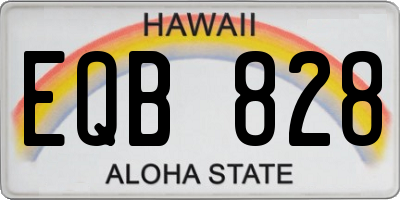 HI license plate EQB828