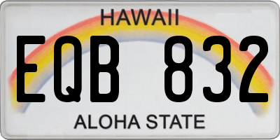 HI license plate EQB832