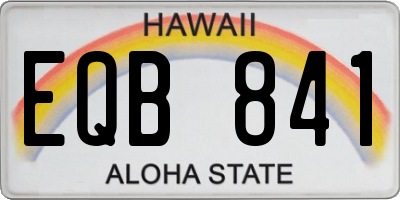 HI license plate EQB841