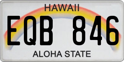 HI license plate EQB846