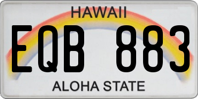 HI license plate EQB883