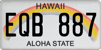 HI license plate EQB887