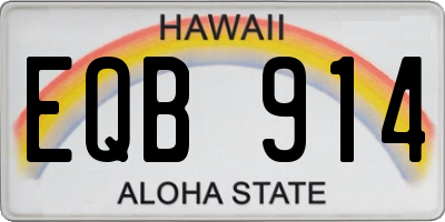 HI license plate EQB914