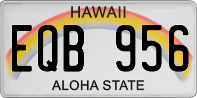 HI license plate EQB956