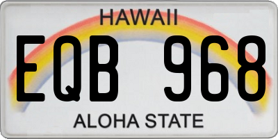 HI license plate EQB968