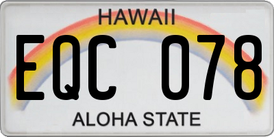 HI license plate EQC078