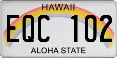 HI license plate EQC102