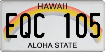HI license plate EQC105
