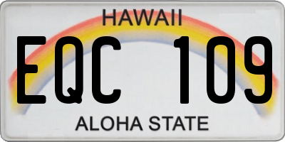 HI license plate EQC109