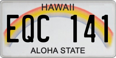 HI license plate EQC141