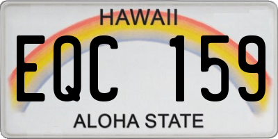 HI license plate EQC159