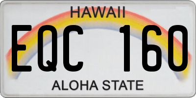 HI license plate EQC160