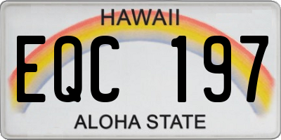 HI license plate EQC197