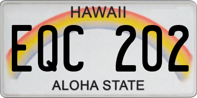 HI license plate EQC202