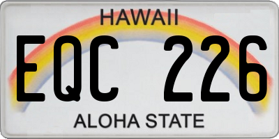 HI license plate EQC226