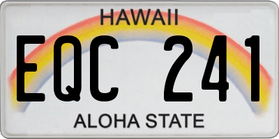 HI license plate EQC241