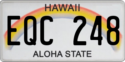 HI license plate EQC248