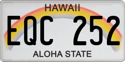 HI license plate EQC252