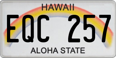 HI license plate EQC257