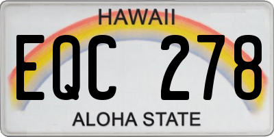 HI license plate EQC278