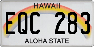 HI license plate EQC283