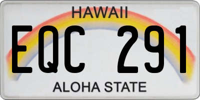HI license plate EQC291