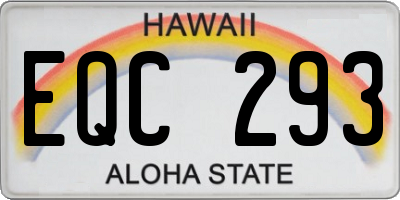 HI license plate EQC293