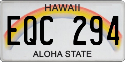 HI license plate EQC294
