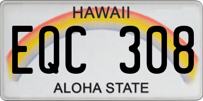 HI license plate EQC308