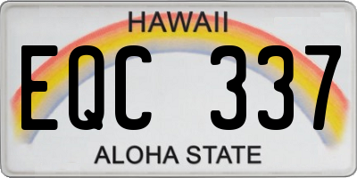 HI license plate EQC337