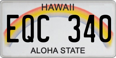 HI license plate EQC340