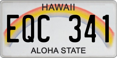 HI license plate EQC341