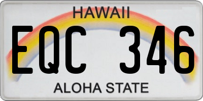 HI license plate EQC346