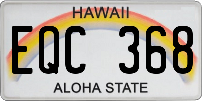 HI license plate EQC368
