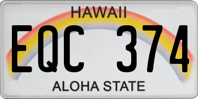 HI license plate EQC374