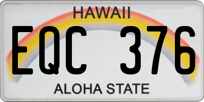 HI license plate EQC376