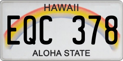 HI license plate EQC378