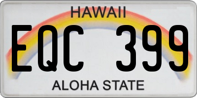HI license plate EQC399