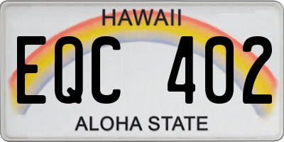 HI license plate EQC402