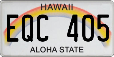 HI license plate EQC405