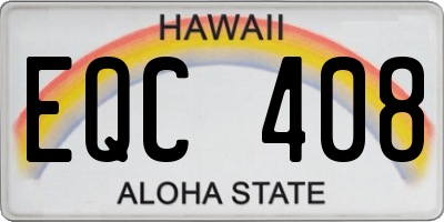 HI license plate EQC408