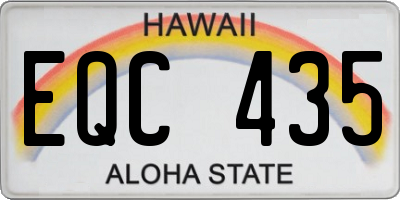 HI license plate EQC435