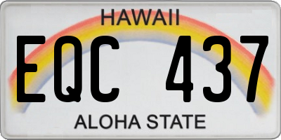 HI license plate EQC437