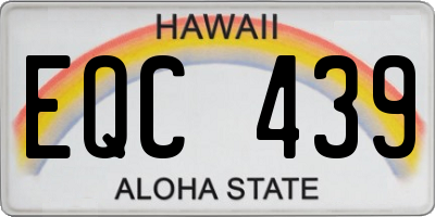 HI license plate EQC439