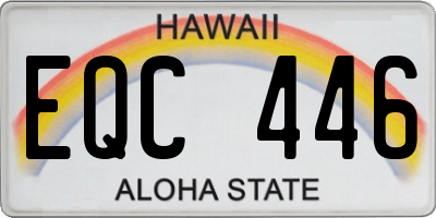 HI license plate EQC446