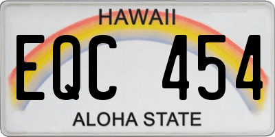 HI license plate EQC454