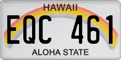 HI license plate EQC461
