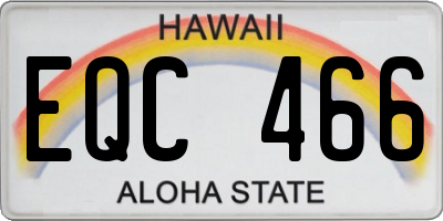 HI license plate EQC466