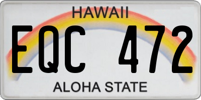 HI license plate EQC472