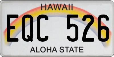 HI license plate EQC526